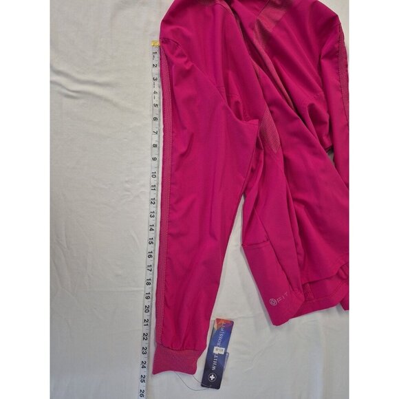 WHITECROSS FIT Women's Lg NWT 2 Piece Scrub Set Pants & Jacket Fuchsia Stretch - Picture 7 of 16